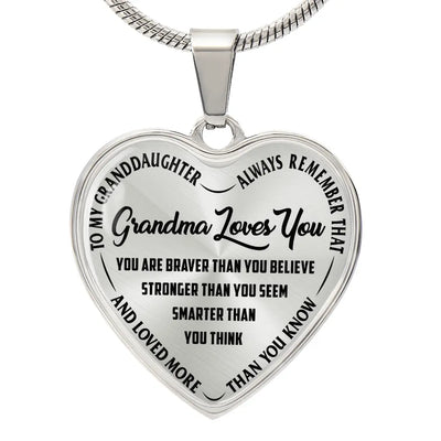 Grandma Loves You - Heart Necklace ShineOn Fulfillment