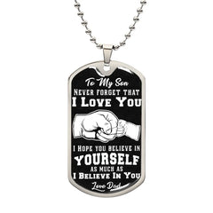 Believe In Yourself - Dog Tag Necklace ShineOn Fulfillment