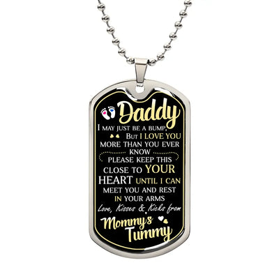 Dad To Be - Dog Tag Necklace ShineOn Fulfillment