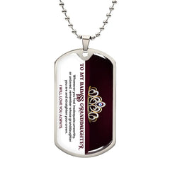 My Badass Granddaughter - Dog Tag Necklace ShineOn Fulfillment