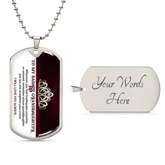 My Badass Granddaughter - Dog Tag Necklace ShineOn Fulfillment