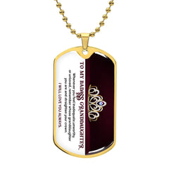 My Badass Granddaughter - Dog Tag Necklace ShineOn Fulfillment