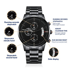 To My Husband Your Last Everything (Charcoal Black) – Men's Watch ShineOn Fulfillment