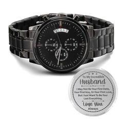 To My Husband Your Last Everything (Charcoal Black) – Men's Watch ShineOn Fulfillment