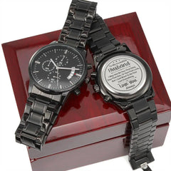 To My Husband Your Last Everything (Charcoal Black) – Men's Watch ShineOn Fulfillment
