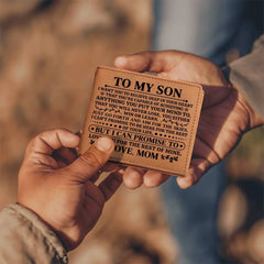 To My Son Promise (Black) – Leather Wallet ShineOn Fulfillment