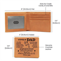 To My Stepdad Choice to Love – Leather Wallet ShineOn Fulfillment