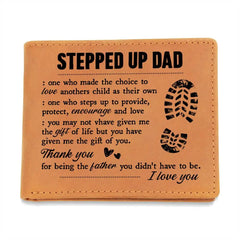 To My Stepdad Gift of Life – Leather Wallet ShineOn Fulfillment