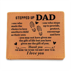 To My Stepdad Choice to Love – Leather Wallet ShineOn Fulfillment
