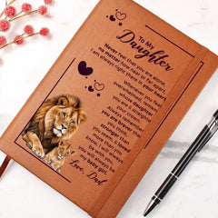 To My Daughter Your Crown – Leather Journal ShineOn Fulfillment
