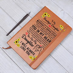 To My Daughter Proud – Leather Journal ShineOn Fulfillment