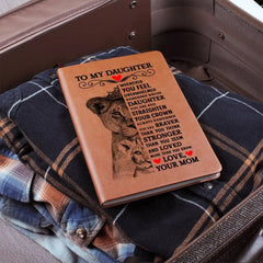 To My Daughter Lion Crown – Leather Journal ShineOn Fulfillment