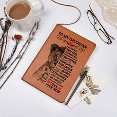 To My Daughter Lion Crown – Leather Journal ShineOn Fulfillment