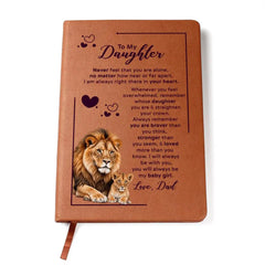 To My Daughter Your Crown – Leather Journal ShineOn Fulfillment