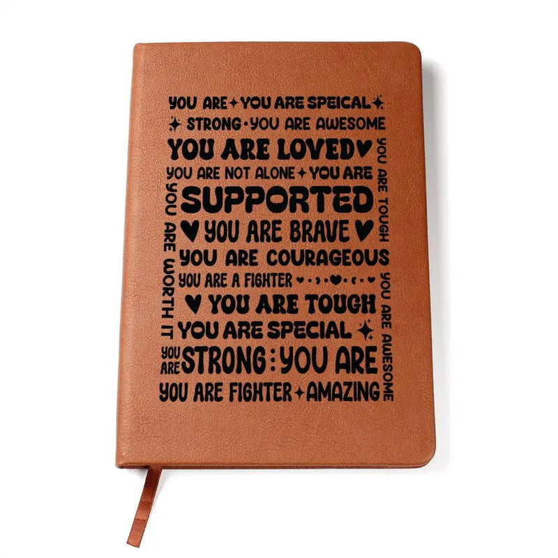 You Are a Fighter – Leather Journal ShineOn Fulfillment