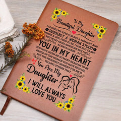 To My Daughter Proud – Leather Journal ShineOn Fulfillment