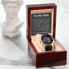To My Man Life, Love, Best Friend – Luxury Openwork Watch ShineOn Fulfillment