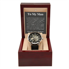 To My Man Life, Love, Best Friend – Luxury Openwork Watch ShineOn Fulfillment