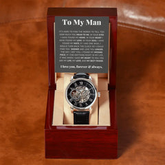 To My Man Life, Love, Best Friend – Luxury Openwork Watch ShineOn Fulfillment