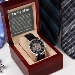 To My Man Life, Love, Best Friend – Luxury Openwork Watch ShineOn Fulfillment