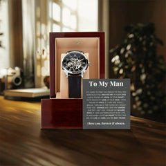 To My Man Life, Love, Best Friend – Luxury Openwork Watch ShineOn Fulfillment
