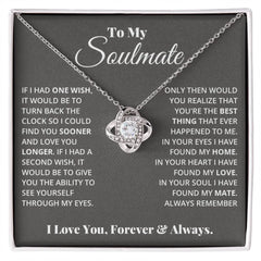To My Soulmate - Love Knot Necklace ShineOn Fulfillment