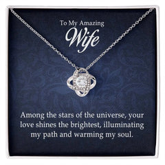 To My Amazing Wife - Love Knot Necklace ShineOn Fulfillment