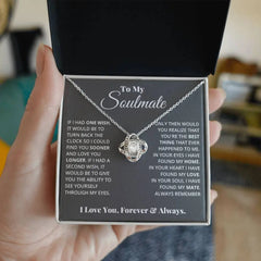 To My Soulmate - Love Knot Necklace ShineOn Fulfillment