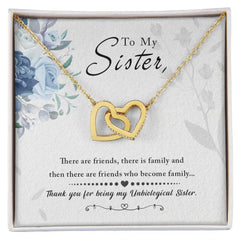 To My Sister - Interlocking Hearts Necklace ShineOn Fulfillment