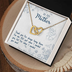 Thank You For Always Being There - Interlocking Hearts Necklace ShineOn Fulfillment