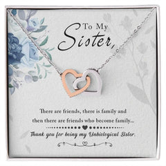 To My Sister - Interlocking Hearts Necklace ShineOn Fulfillment