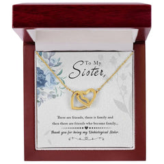 To My Sister - Interlocking Hearts Necklace ShineOn Fulfillment
