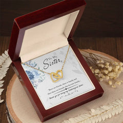 To My Sister - Interlocking Hearts Necklace ShineOn Fulfillment