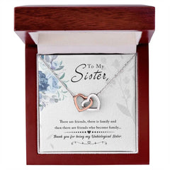 To My Sister - Interlocking Hearts Necklace ShineOn Fulfillment