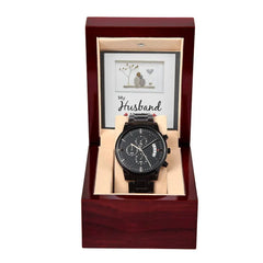 My Husband My Love - Black Chronograph Watch ShineOn Fulfillment