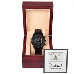 My Husband My Love - Black Chronograph Watch ShineOn Fulfillment
