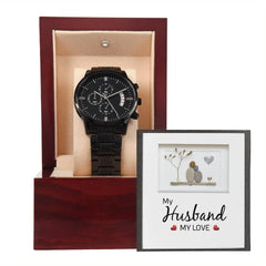 My Husband My Love - Black Chronograph Watch ShineOn Fulfillment