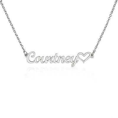 Classic Heart Style Name Necklace ShineOn Fulfillment