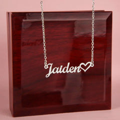 Classic Heart Style Name Necklace ShineOn Fulfillment