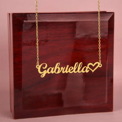 Classic Heart Style Name Necklace ShineOn Fulfillment