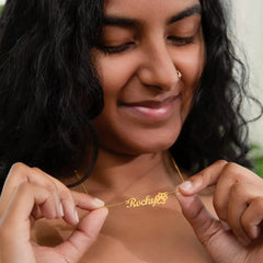 Classic Paw Print Name Necklace ShineOn Fulfillment