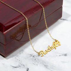 Classic Paw Print Name Necklace ShineOn Fulfillment