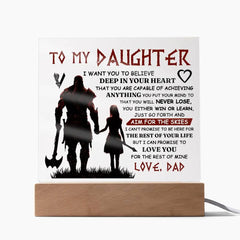 To My Daughter Skies – Acrylic Square ShineOn Fulfillment