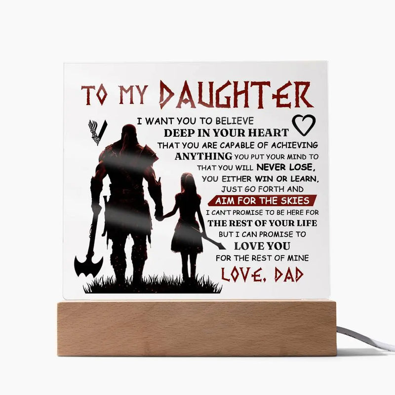 To My Daughter Skies – Acrylic Square ShineOn Fulfillment