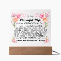 To My Beautiful Wife – Acrylic Square ShineOn Fulfillment