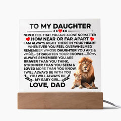 To My Daughter Braver – Acrylic Square ShineOn Fulfillment