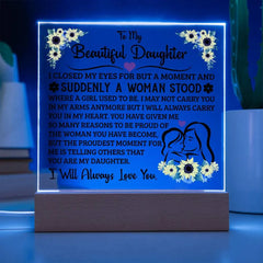 To My Daughter – Acrylic Square ShineOn Fulfillment