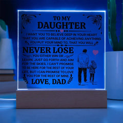 To My Daughter Promise – Acrylic Square ShineOn Fulfillment