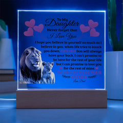 To My Daughter Old Lion – Acrylic Square ShineOn Fulfillment