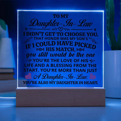 To My Daughter-in-Law Honor – Acrylic Square ShineOn Fulfillment